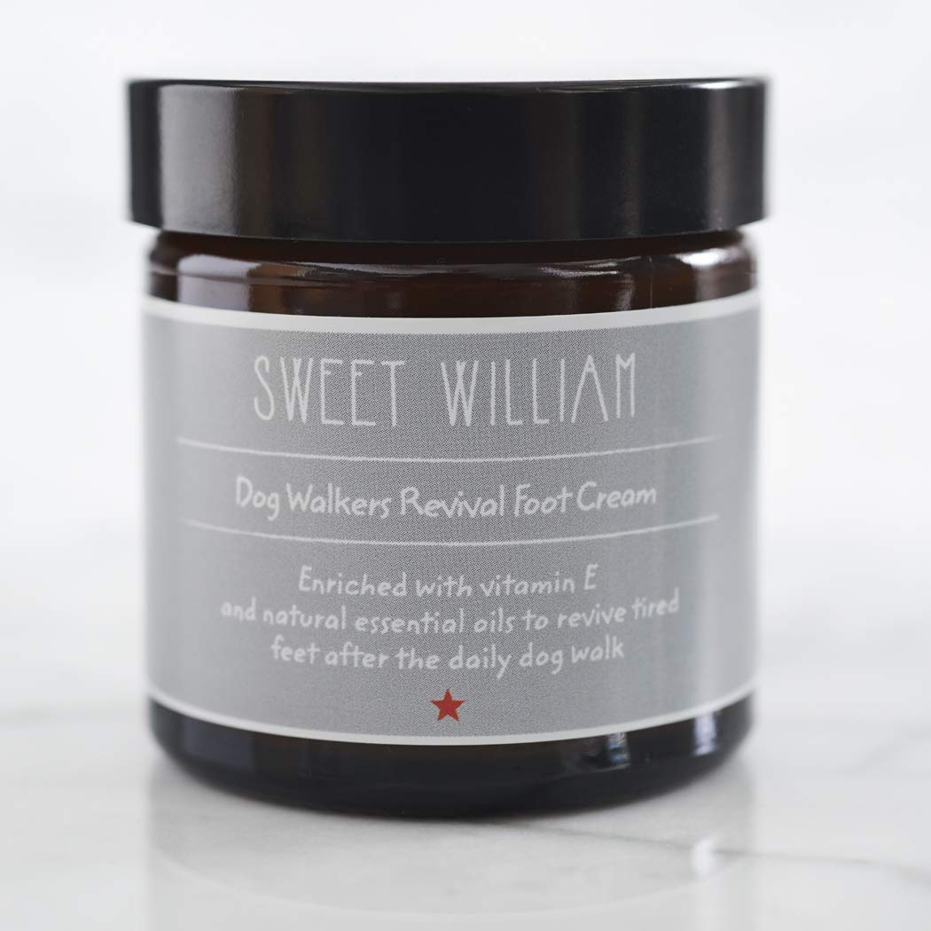 Sweet William Dog Walkers Revival Foot Cream | Moisturising Cream with vitamin E and natural essential oils | 60 ml