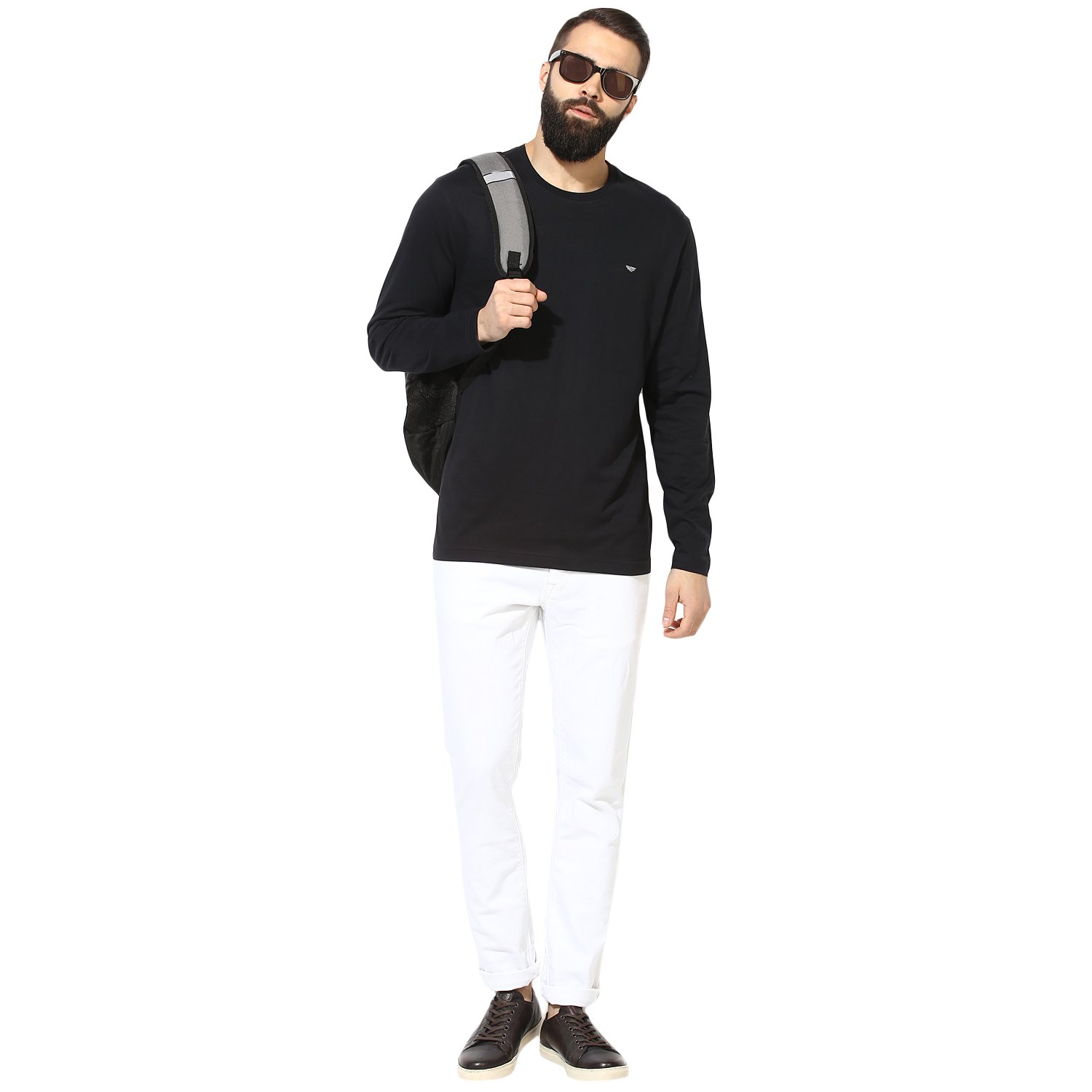 red tape men's solid regular fit t-shirt