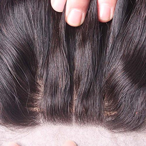 Silk Base Closure - Malaysian Straight Hair - 6a Grade - 4x4, 12 Inches, 3 Part, Three Part