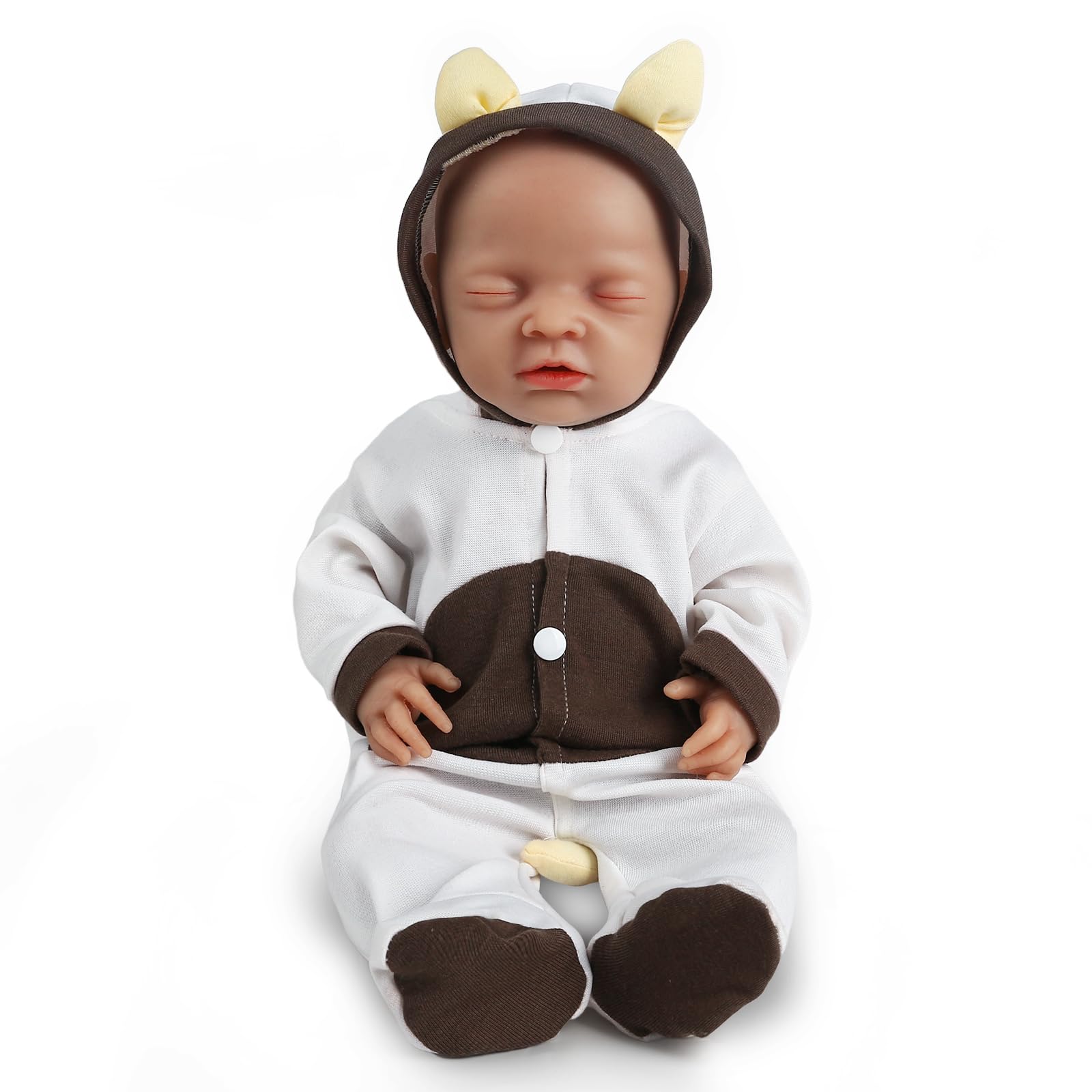 Vollence 16 inch Sleeping Silicone Baby Dolls Girl Weighted 2.36 kg,[NOT Vinyl],Silicone Full Body Reborn Real Life Lifelike Realistic Newborn Soft Babies with Feeding Kit & Gift Box for Kids Age 3+