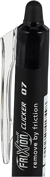 Pilot Frixion Clicker Retractable Pen 0.7mm Nib 0.35mm Line Pack Of 6 Black view 3
