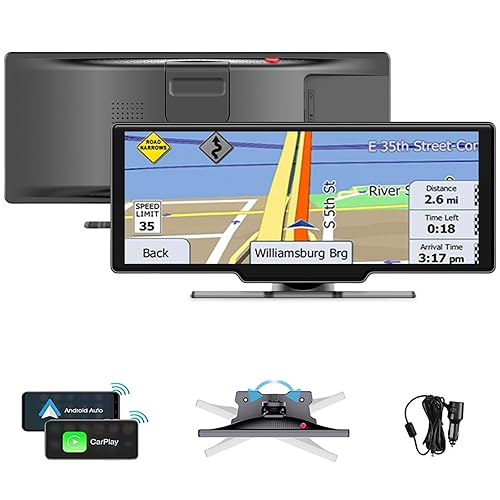 10.26" Sat Navs for Cars UK 2025,HD Touch Screen GPS Navigation with UK/Europe Maps, Speed Camera Alerts, Voice Guidance, Lifetime Updates, hgv sat nav trucks, Lane Guidance Assist, POI