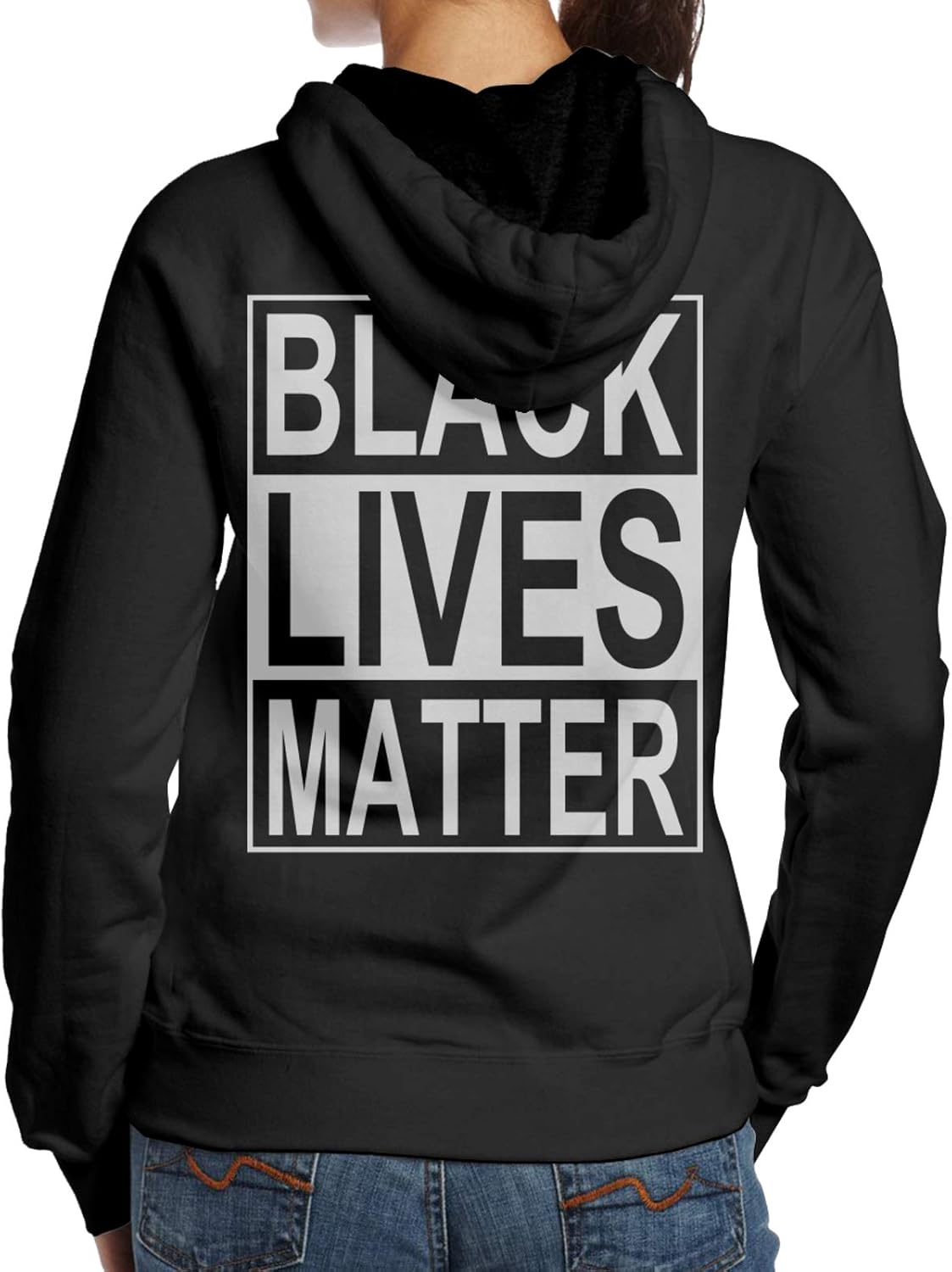 Black Lives Matter Ladies Hoodie Back Print At Amazon Women s 