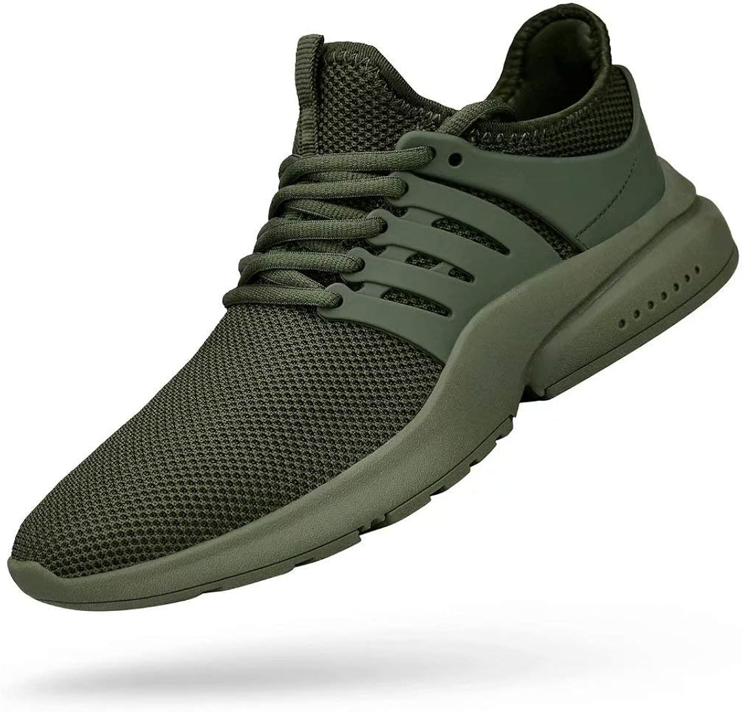  | Troadlop Men's Running Shoes Non Slip Shoes Breathable Lightweight Sneakers Slip Resistant Athletic Sports Walking Gym Work Shoes | Road Running