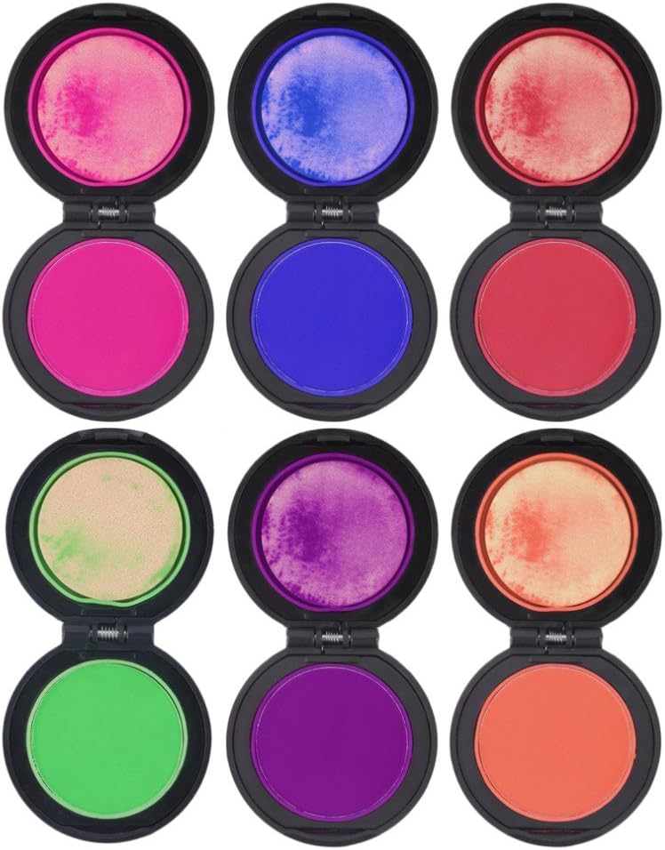 TEEROVA 6-colors Temporary Hair Dye Powder Cake Styling Hair Chalk Set Pastels Salon Kit, Red, 6 count (Pack of 1) - Image 5