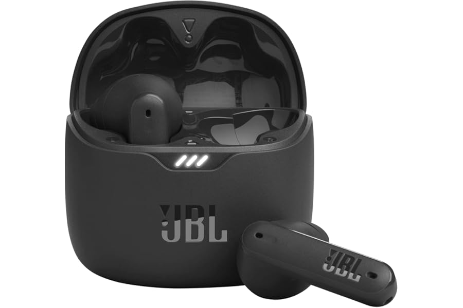 JBL Tune Flex - True Wireless Noise Cancelling Earbuds (Black), Small