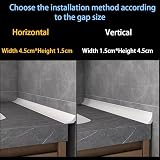 Zayejod 4M Wide Silicone Shower Tray Sealing Strip 4.5cm Bath Edging Quadrant view 8