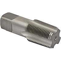 Drill America DWTPT Series Qualtech Carbon Steel Pipe Tap, Uncoated (Bright) Finish, Round with Square End Shank, 1-1/4"-11-1