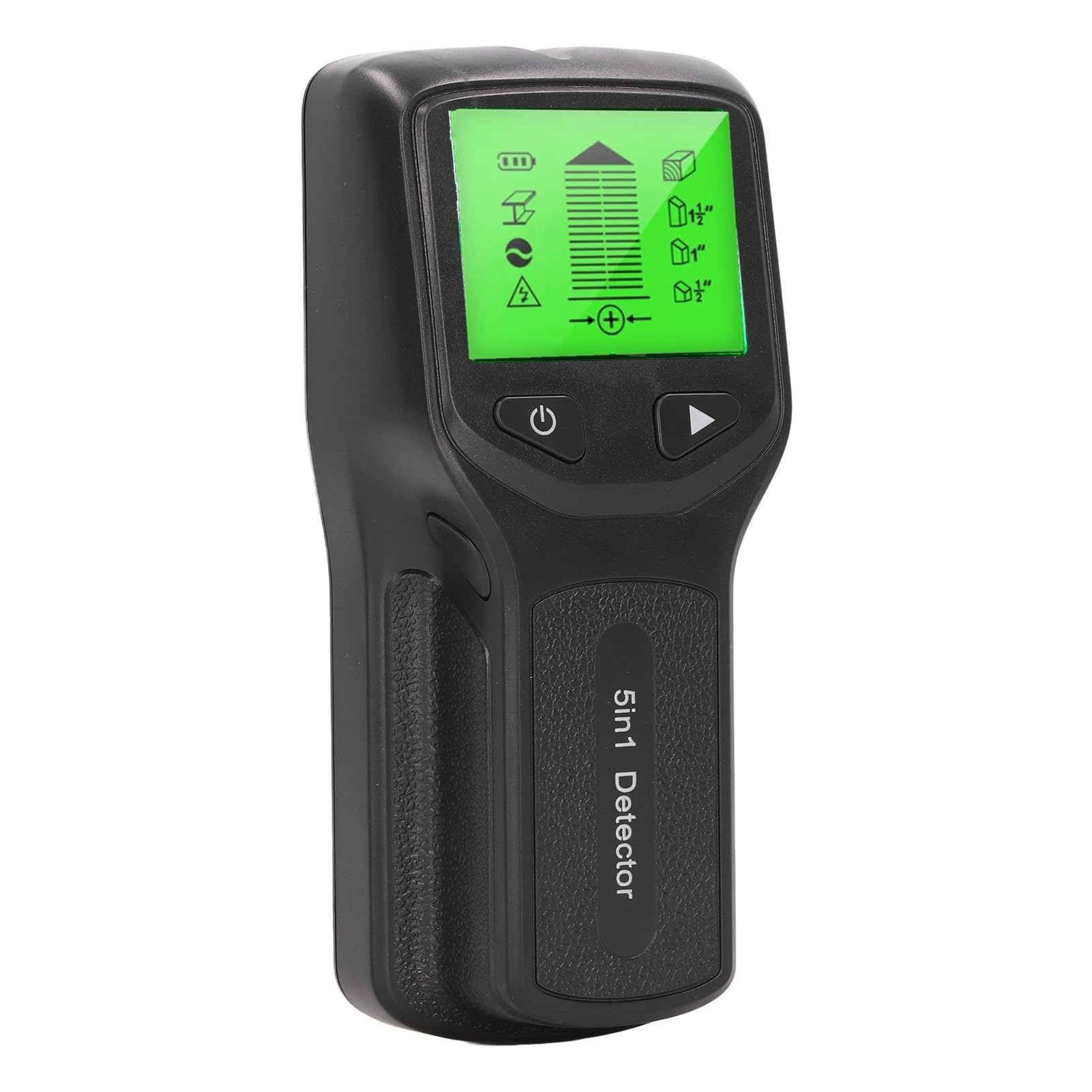 Stud Finder Wall Scanner Sensor 5 in 1 HD LCD Display Electronic Stud Detector ABS for Wood Pipes Metal AC Wires (Black)