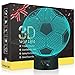 Soccer 3D Night Light for Boys, Rquite Optical Illusion Lamps for Kids Bedroom Decors, 7 Color Touch Switch Cool Gifts for Boys Girls Birthday Christmas Holidays Halloween