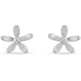 Boma Jewelry Sterling Silver Daisy Flower Stud Earrings