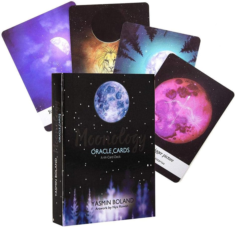 Cards Set for Moonology Oracle Cards,LianLe Fairy Tarot Cards 44 Cards Set and Guidebook Set for Moonology Oracle Cards,Funny Board Game Card for Christmas Party,Gift for Family Children