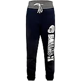 Geneisteck Womens Football Fans Sporty High Waist Sweatpants Athletic Lounge Tousers Jogger Pants - Navy & Grey