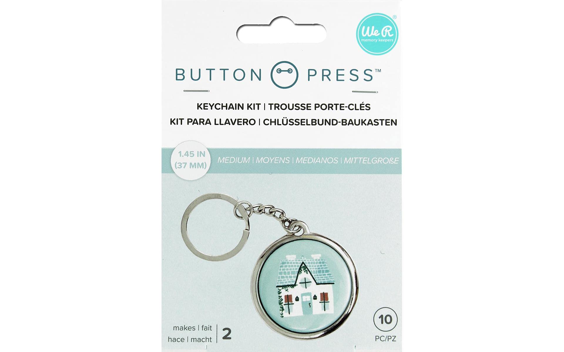 We R Memory Keepers WR Button Press 3 Key Ring 37mm, Makes 3