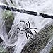 Pawliss Giant Spider Web with Super Stretch Cobweb Set, Halloween Decor Decorations Outdoor Yard, Round Dia. 9 Feet, Black