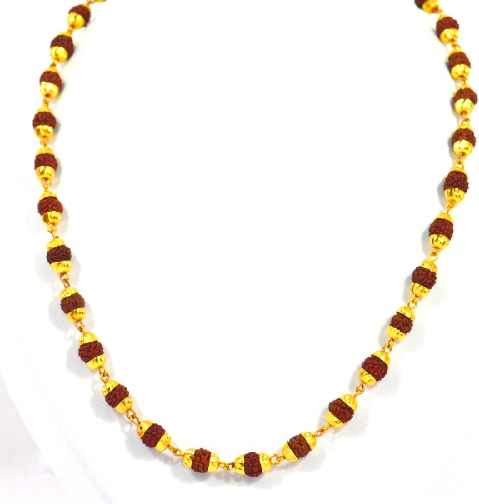 Fabzeel Gold Plated 24 Inch Mala Chain for Men