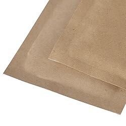 100/Pack Flat-Style Kraft Paper/Foil Zip Top