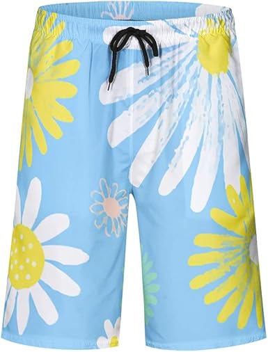 flower swim trunks