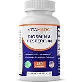Vitamatic Diosmin Hesperidin 1000mg with Horse Chestnut Extract 100 mg &ndash; 180 Capsules &ndash; Citrus Bioflavonoids Complex &ndash; Non-GMO &ndash; Made in USA