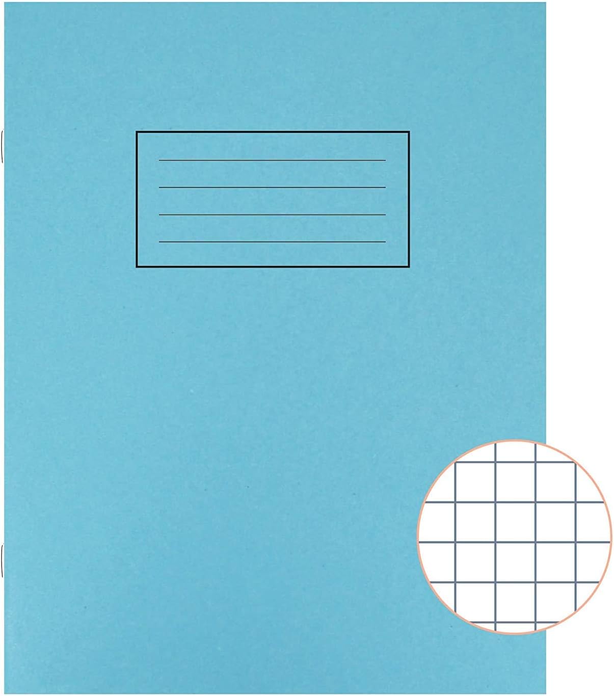 5 SILVINE BLUE A5 SCHOOL EXERCISE BOOKS 7 MM SQUARES SQUARED MATHS BOOK