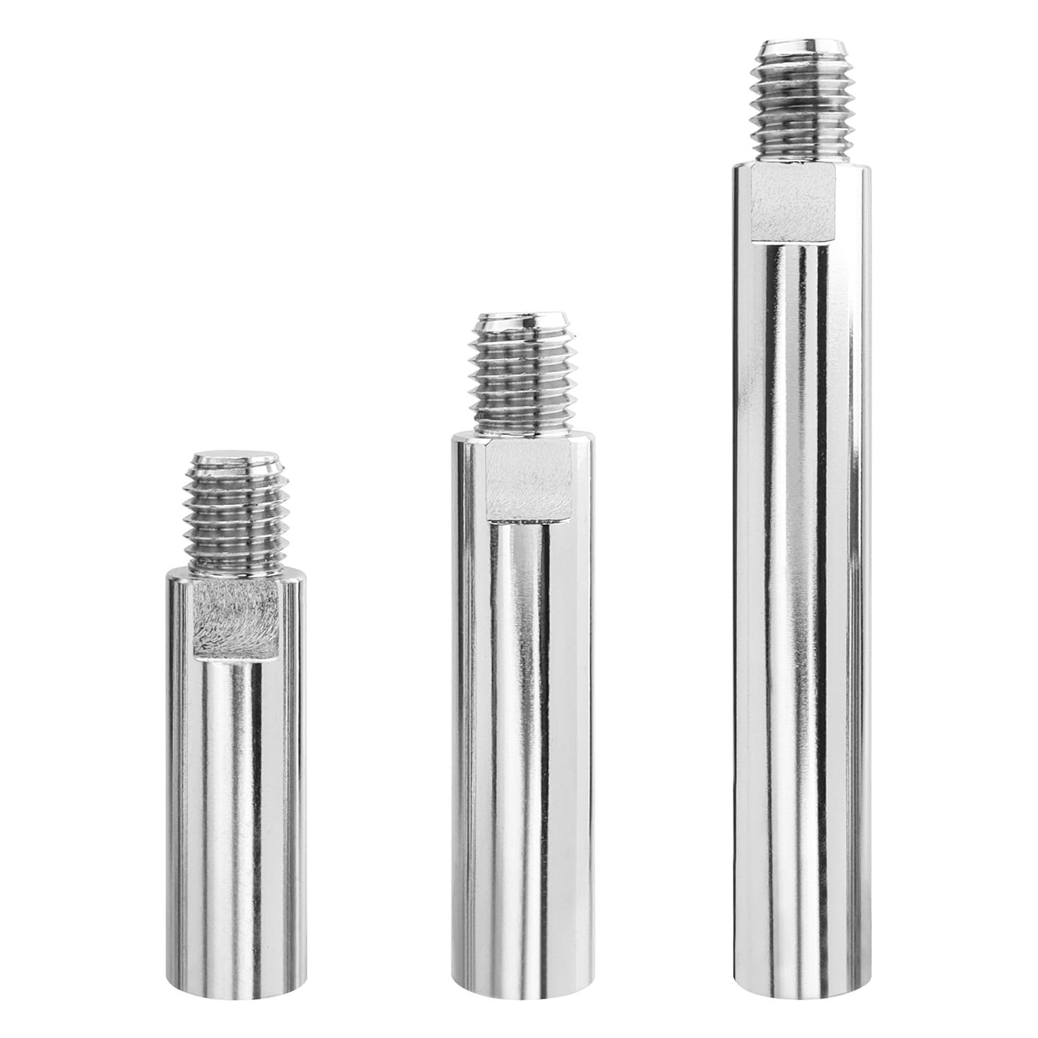 Gasea 3pcs Angle Grinder Extension Rod Set – M5/8-11 Thread Rotary Extension Connecting Shaft 80mm, 100mm, 140mm | Aluminum Alloy Adapter for Backing Plates, Grinding Wheels & Polishers