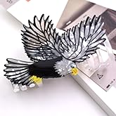 Eagle Shape Hair Claw Clip White and Black Animal Non-Slip Hair Accessories for Medium Hair Women Girls