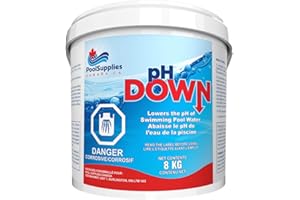 pH Down for Pools (8 Kg) Fast-Dissolving pH Minus Granules Quickly Lower pH For Swimming Pools – Prevents Equipment Damage – 