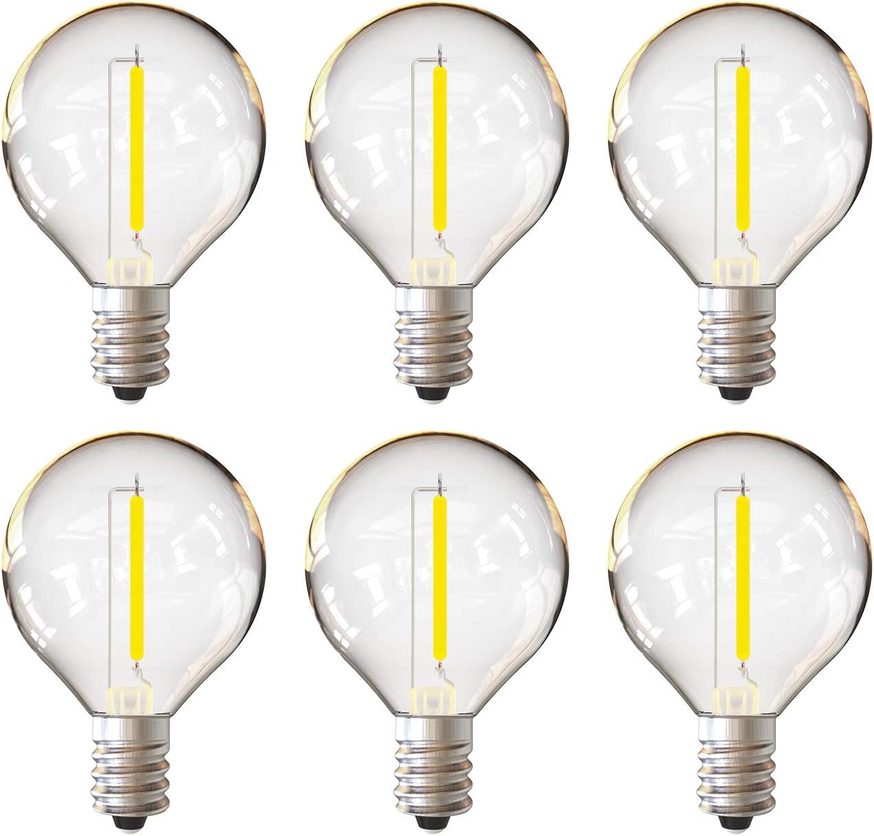 ROMANJOY G40 LED Bulbs Outdoor, 1W Replacement Bulbs for 220V-240V Main-Powered G40 Outdoor String Lights