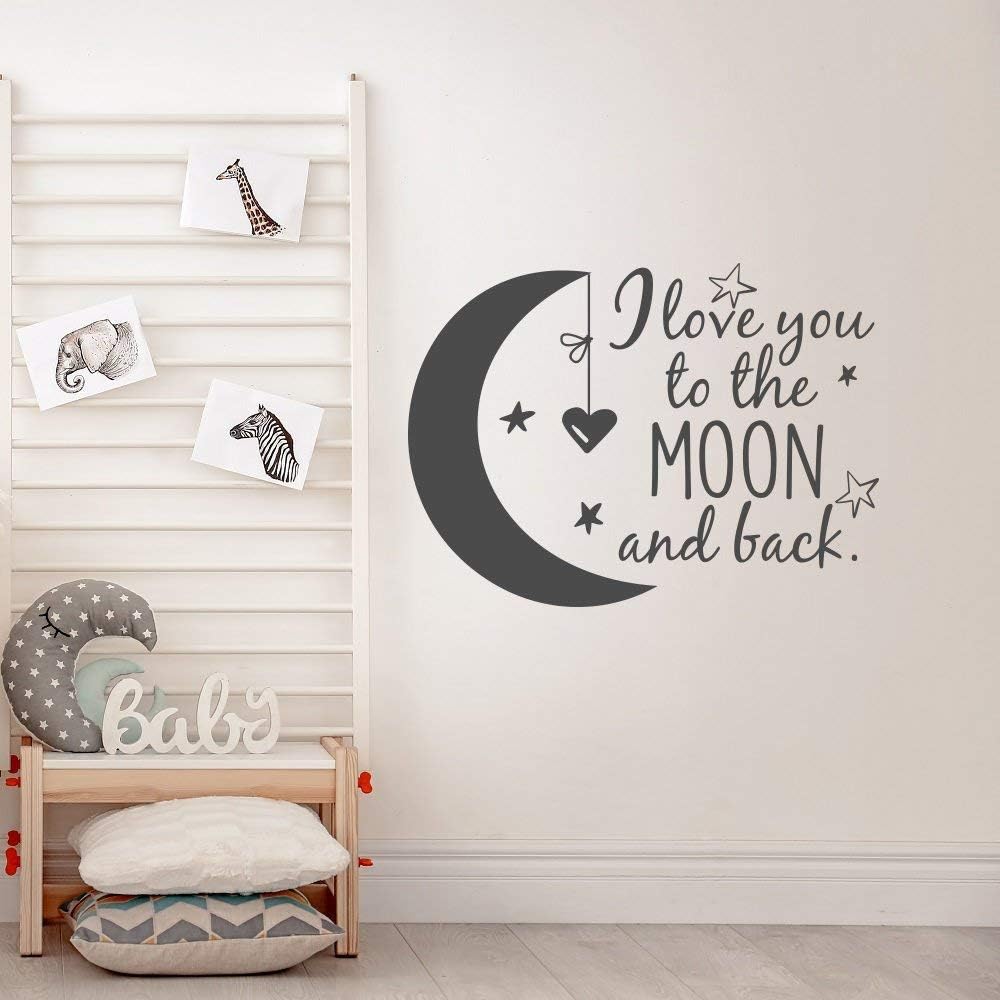 moon and stars nursery wall stickers