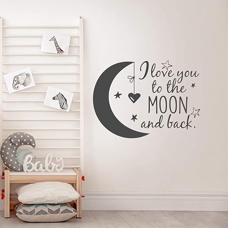 moon and stars nursery wall decor