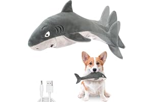 Petiepaw Interactive Dog Toys,Flopping Fish Dog Toys for Large/Medium/Small Dogs,Squeaky Plush Dog/Puppy Toys,Touch Activated