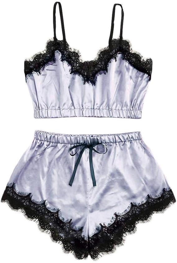 Ladies Pajamas Sexy Bra Ladies Sexy Lace Silk Comfortable Pajamas