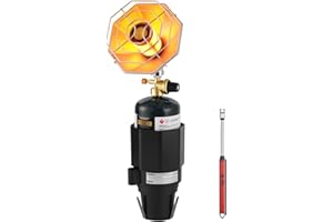 Propane Golf Cart Heater 6200BTU, Propane Heater with Golf Cart Cup Holder, Camping, Patio, Hiking, RV Travel (Fuel not inclu