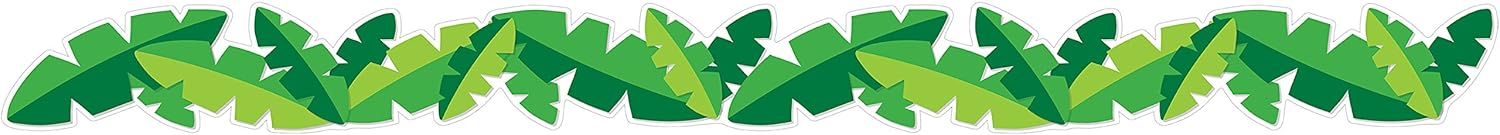 Eureka 'You Can Toucan' Tropical Green Leaves Board Trim and Classroom Decoration for Teachers, 12pc, 3.25'' W x 37'' L