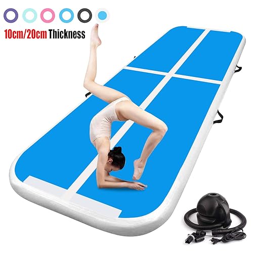 FBSPORT Inflatable Air Gymnastics Mat Training Mats 4/8 inches