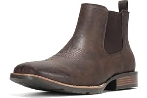 IUV Cowboy Boots For Men Ankle Boots Western Boot Casual Dress Slip On Chelsea Men