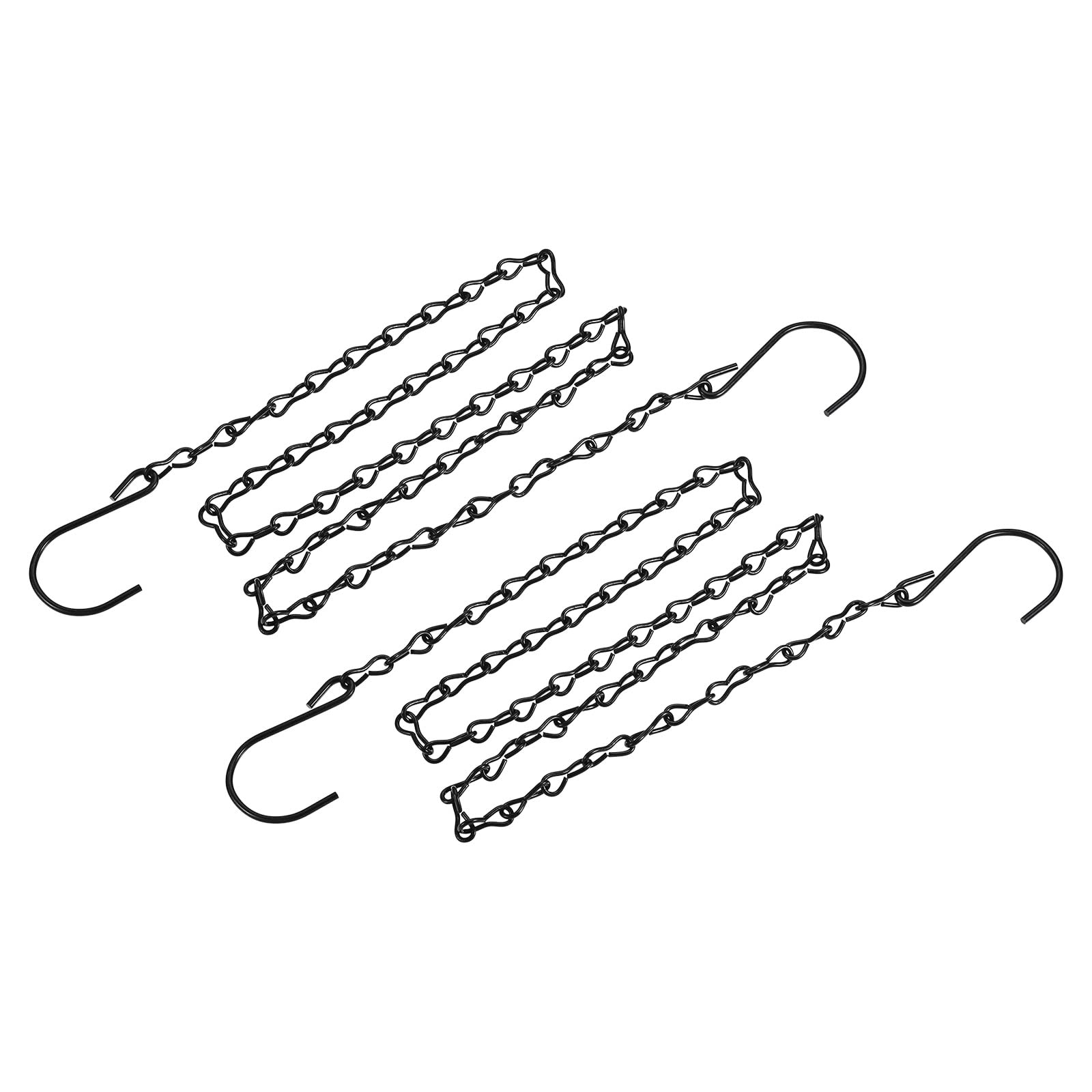 YOKIVE 2 Pcs Hanging Chains, Extension Link with Double S Shaped Hook, Great for Flower Pots, Plant Basket, Lantern, Ornament (Black, 39.37-Inch)