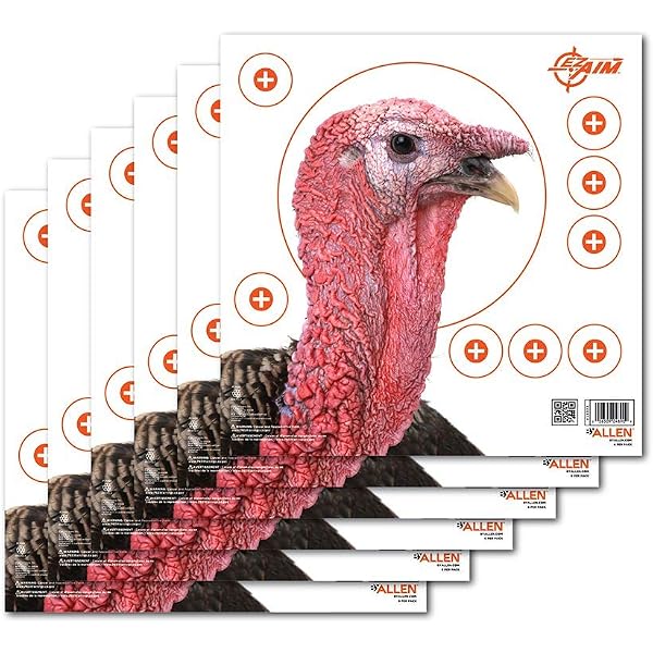 Amazon.com : EZ Aim™ Paper Shooting Target Turkey Target by Allen®, 12 inch  x 12 inch, 6 Pack, Multicolor, One Size (15322) : Sports & Outdoors