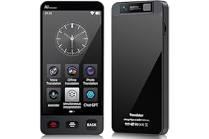 MINIBEAR Offline Language Translator Device, M80 ChatGPT Instant Translator No WiFi Needed, 142 Languages Two Way Real-Time Voice Translation, Recording&Photo AI Translator for Business Learning Travel