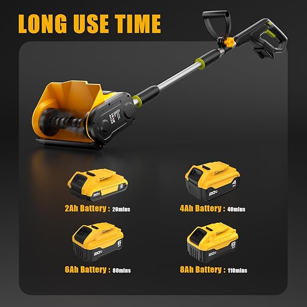 CORDLESS SNOW SHOVEL COMPATIBLE WITH DEWALT 20V BATTERY, 12″ ELECTRIC SNOW BLOWER WITH 20FT MAX THROW & ADJUSTABLE HANDLE & SAFETY SWITCH, SNOW THROWER FOR DRIVEWAY, DECK, PATIO, STEPS (NO BATTERY)