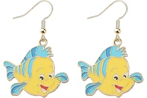 KEYCHIN Mermaid Flounder Earrings Ariel And Flounder Fans Gifts Flounder Jewelry