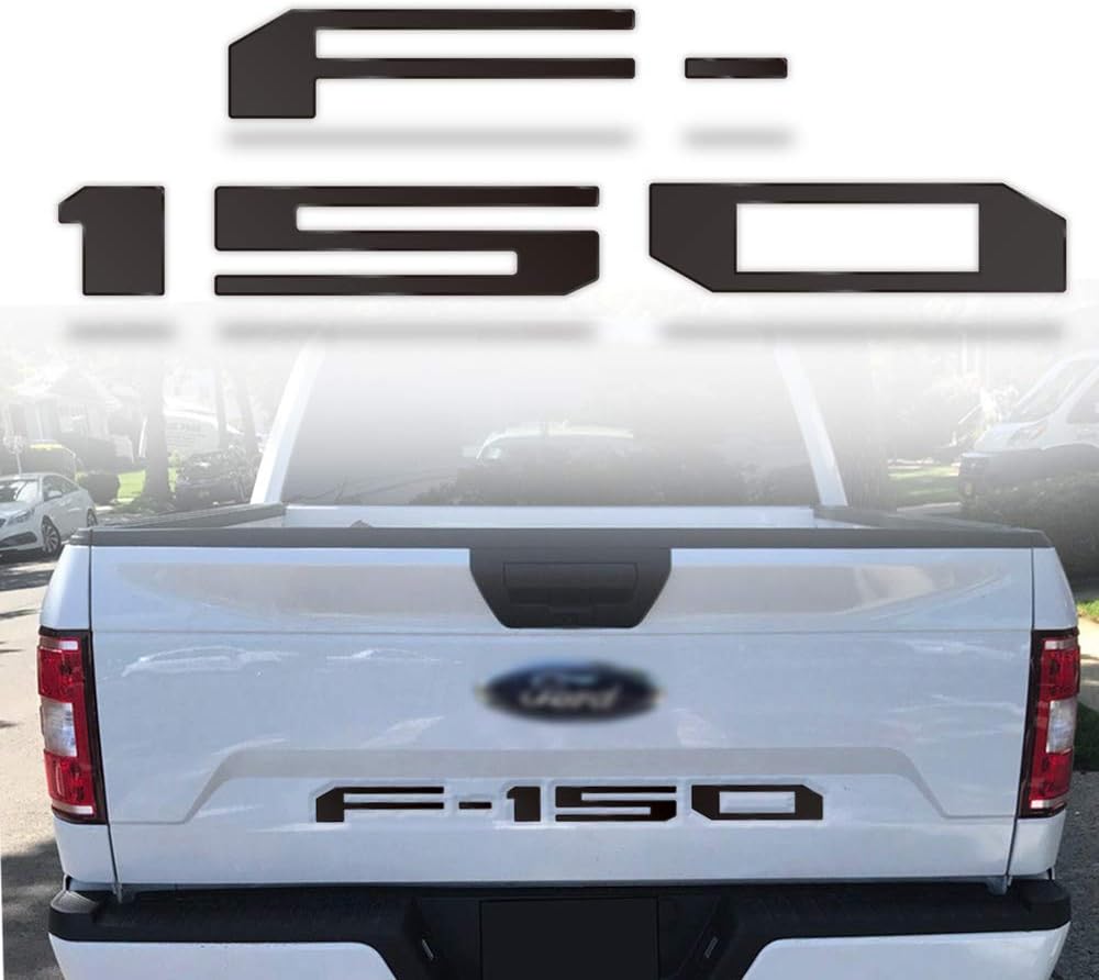 WINUNITE Tailgate Insert Letters for F150 2018(Black)