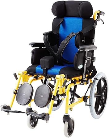 Amazon 軽量折り畳み式子供用車椅子運転医療 脳性麻痺子供用車椅子車多機能障害児用フルリクライニングフラットベッド車椅子ベビーカー ダイニングテーブル付き Zyr 自走用車いす