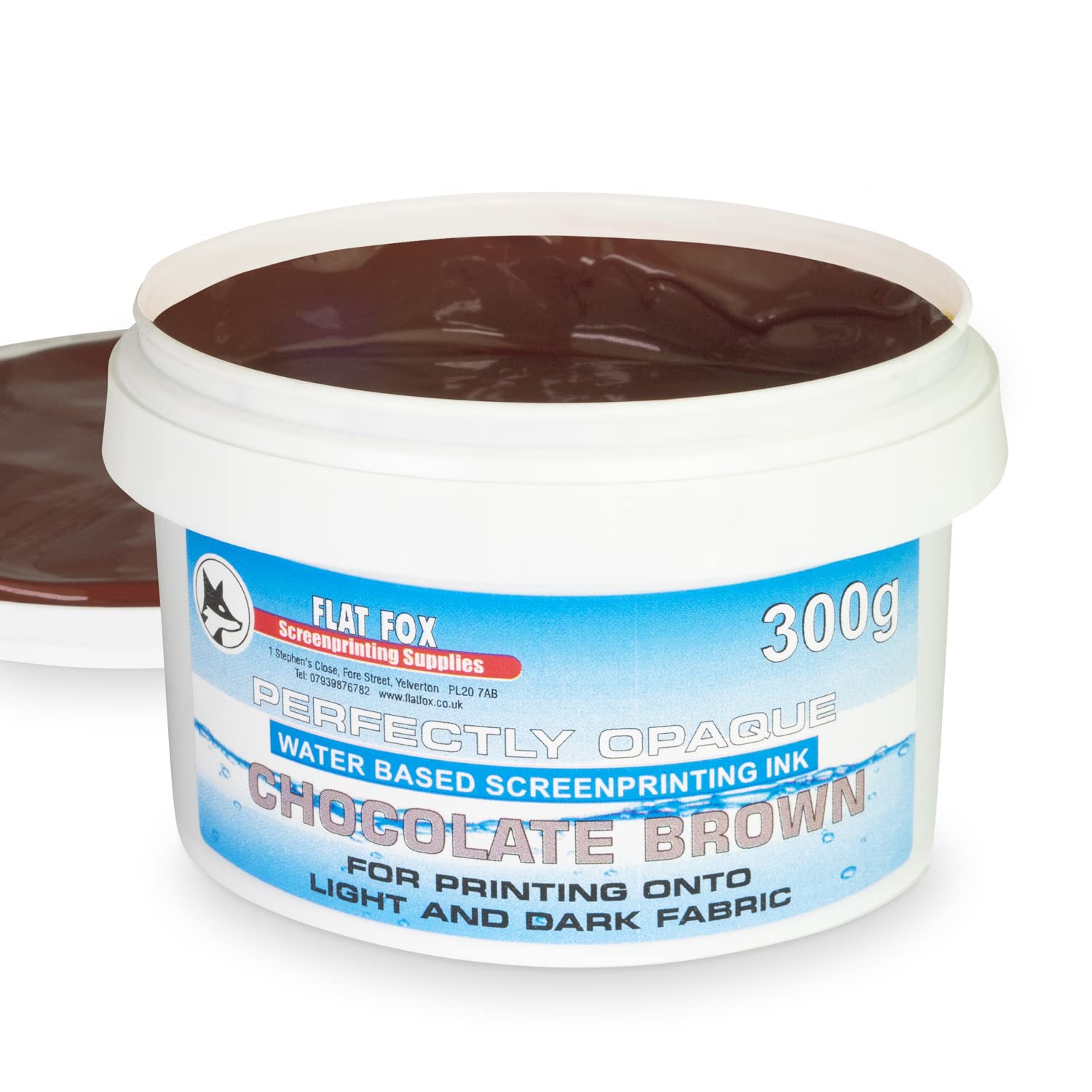 Flat Fox Screen Printing Opaque Water Based Fabric Inks (Chocolate Brown, 300g)…