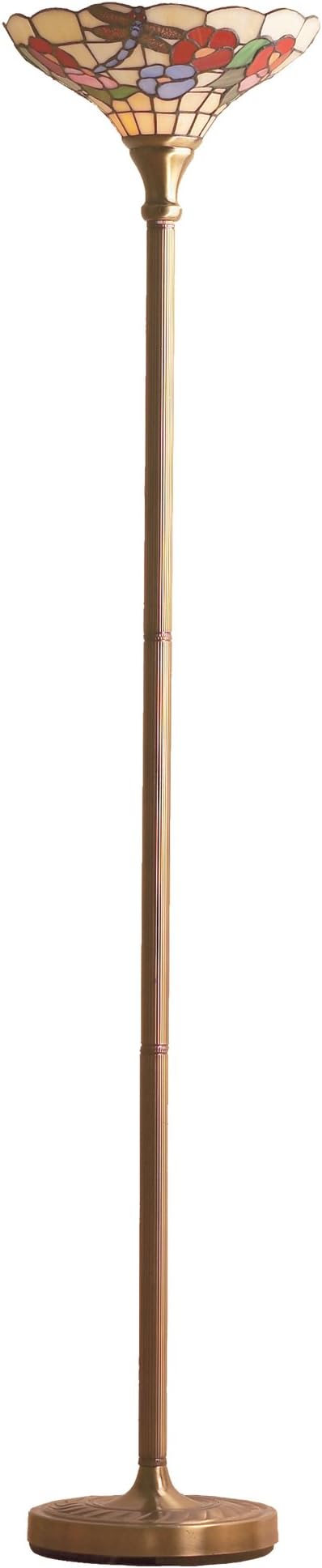 Lights4less -Beige Dragonfly Tiffany Floor Standing Lamp PM47F