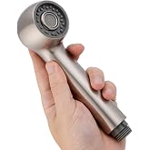 Hibbent Pull Out Sink Sprayer Head Replacement, Kitchen Sink Faucet Head | NSF/ANSI/CAN 372 Certified 2 Modes Spray Nozzle, G1/2 or 13/16'' Thread Faucet Head Kitchen Tap Sprayer Spout, Brushed Nickel