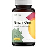 Brightcore Nutrition - Kimchi One, Kimchi Powder Capsules, Probiotics, Enzymes, & Antioxidant Supplement, Premium Gut Health Superfood for Overall Well Being, Gluten-Free, 90 Vegan Capsules