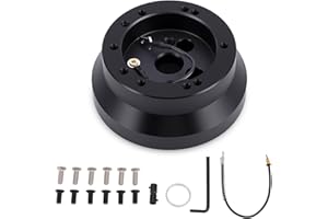 KIMISS 5/6 Hole Aluminum Steering Wheel Short Hub Adapter Kit - Quick Release Hub Adapter Direct Fit for GM Trucks 1982-1994,