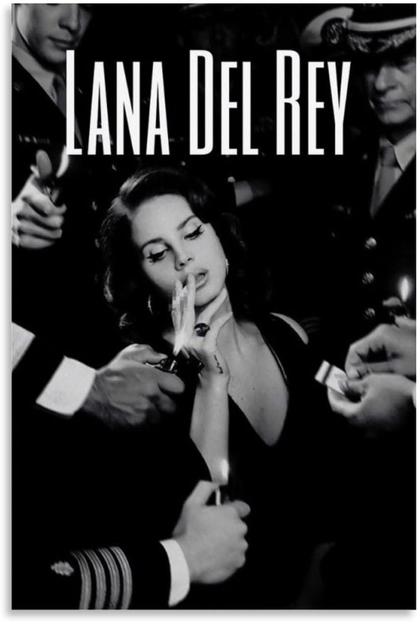 Wall Décor - SSJS Lana Del Rey Poster Decorative Painting Canvas Wall Posters And Art Picture Print Modern Family Bedroom Decor Posters 12x18inch(30x45cm)