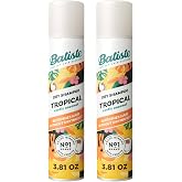 Batiste Dry Shampoo, Tropical Fragrance, Refresh Hair and Absorb Oil Between Washes, Waterless Shampoo for Added Hair Texture and Body, 3.81 OZ Dry Shampoo Bottle (Pack of 2)